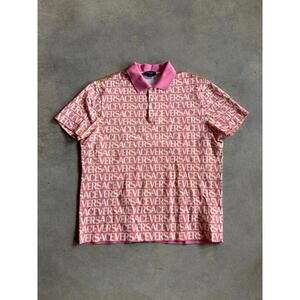 Versace Pink Polo Shirt Sz XL/2XL